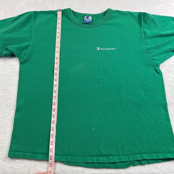 Champion Vintage Single Stitch Green T-Shirt Size XL USA Made Essential - Picture 3 of 9